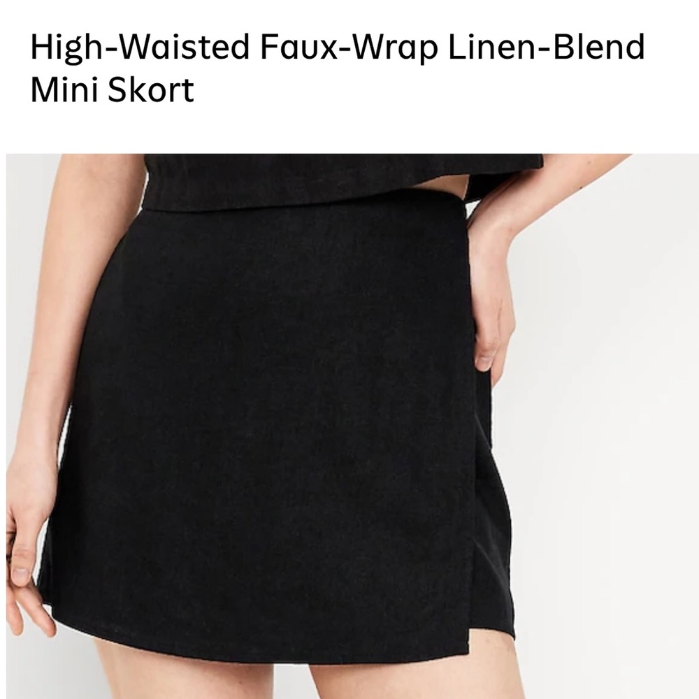 Old Navy high waist linen blend skort and high waist lined blend shorts medium